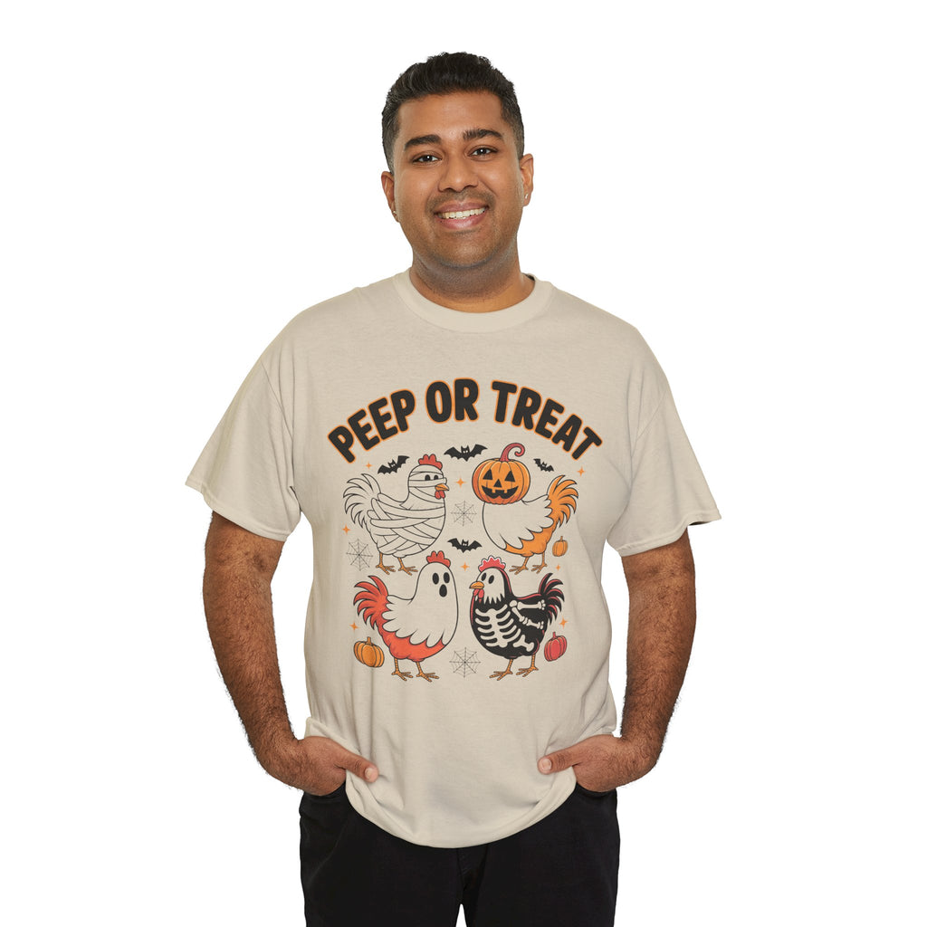 Peep or Treat Halloween Unisex Cotton Tee