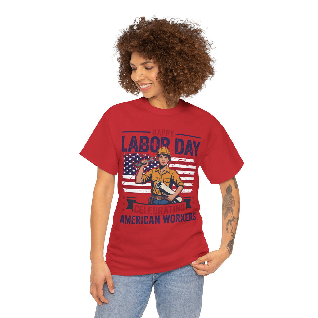 Happy US Labour Day T-Shirt - Unisex Heavy Cotton Tee