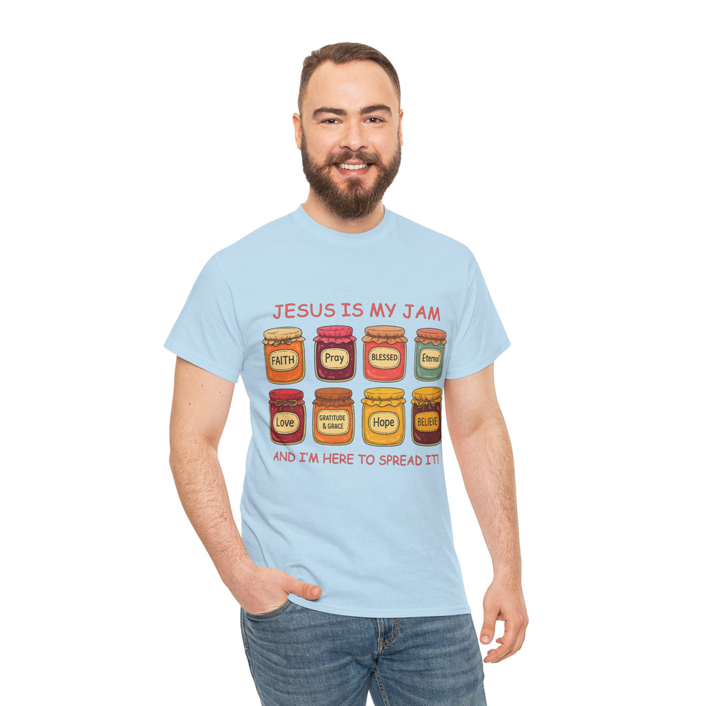 Jesus Is My Jam T-Shirt — Christian Faith Jam Jar Unisex Cotton Tee