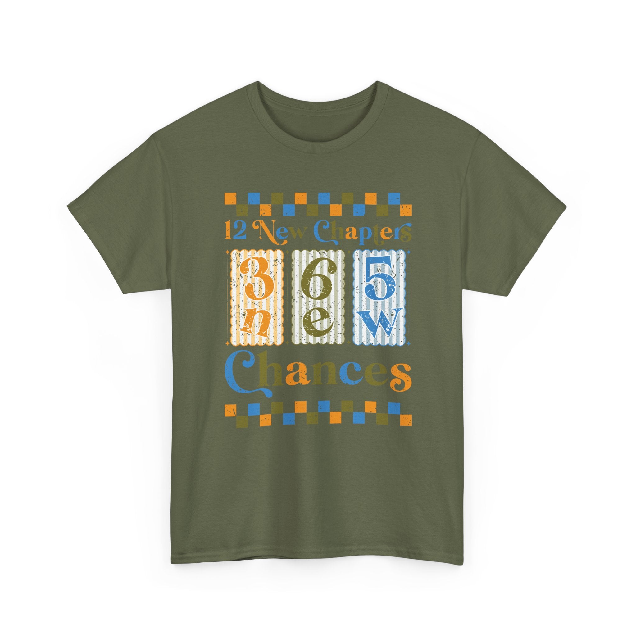 12 New Chapters 365 New Chances Vintage Tee — Fresh Start Inspirational Unisex Cotton Tee