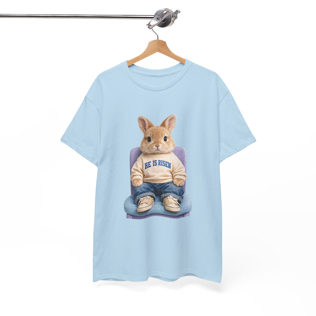 Easter 'He Is Risen' Bunny Unisex Cotton Tee