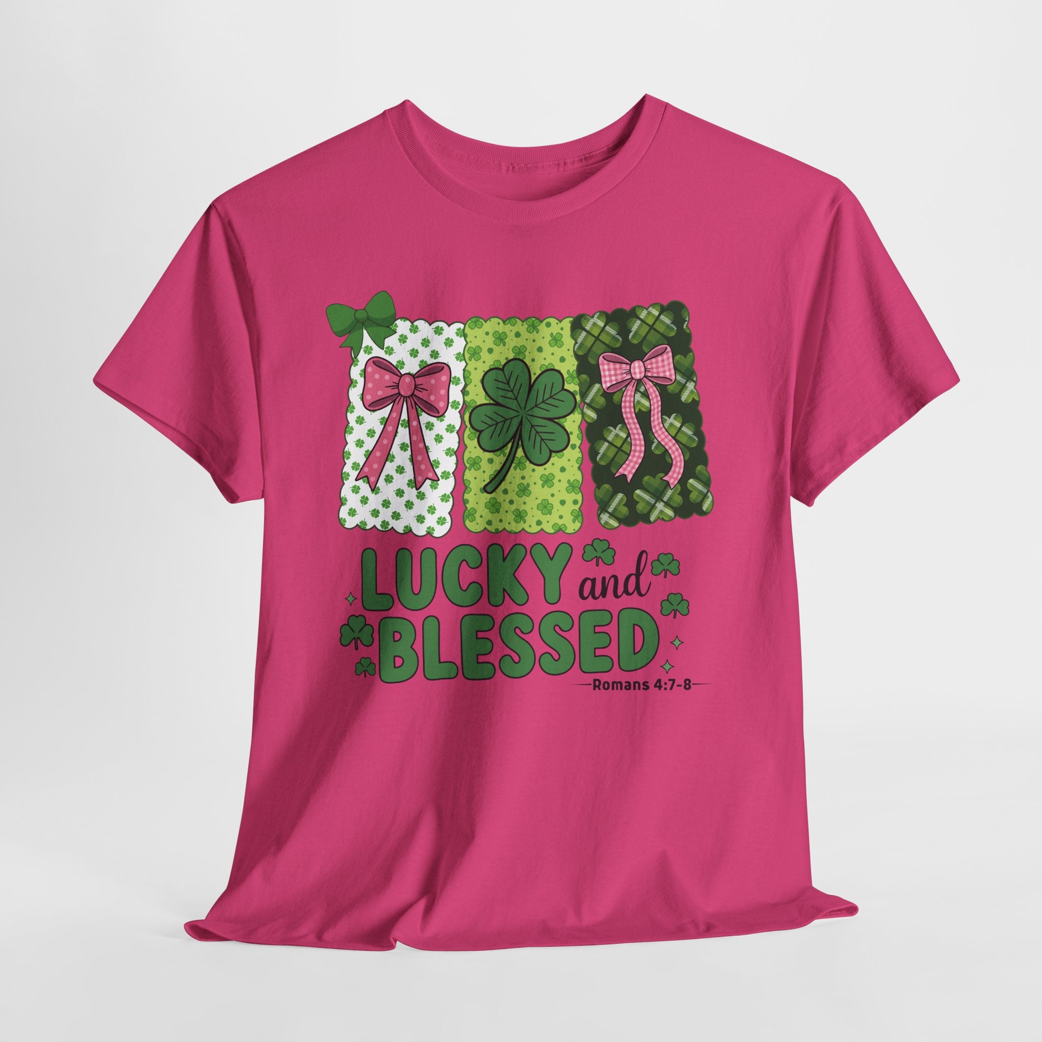 Lucky and Blessed Clover Unisex Cotton Tee