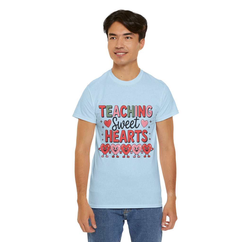 Teaching Sweet Hearts Valentine Teacher Unisex Cotton T-Shirt