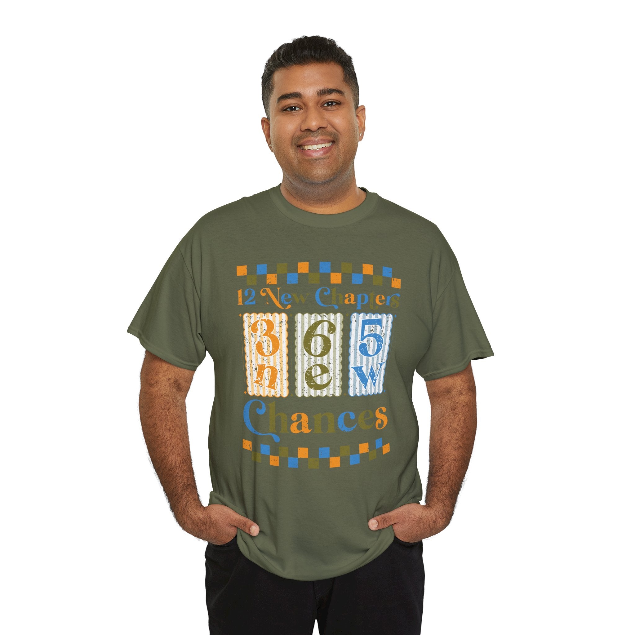 12 New Chapters 365 New Chances Vintage Tee — Fresh Start Inspirational Unisex Cotton Tee