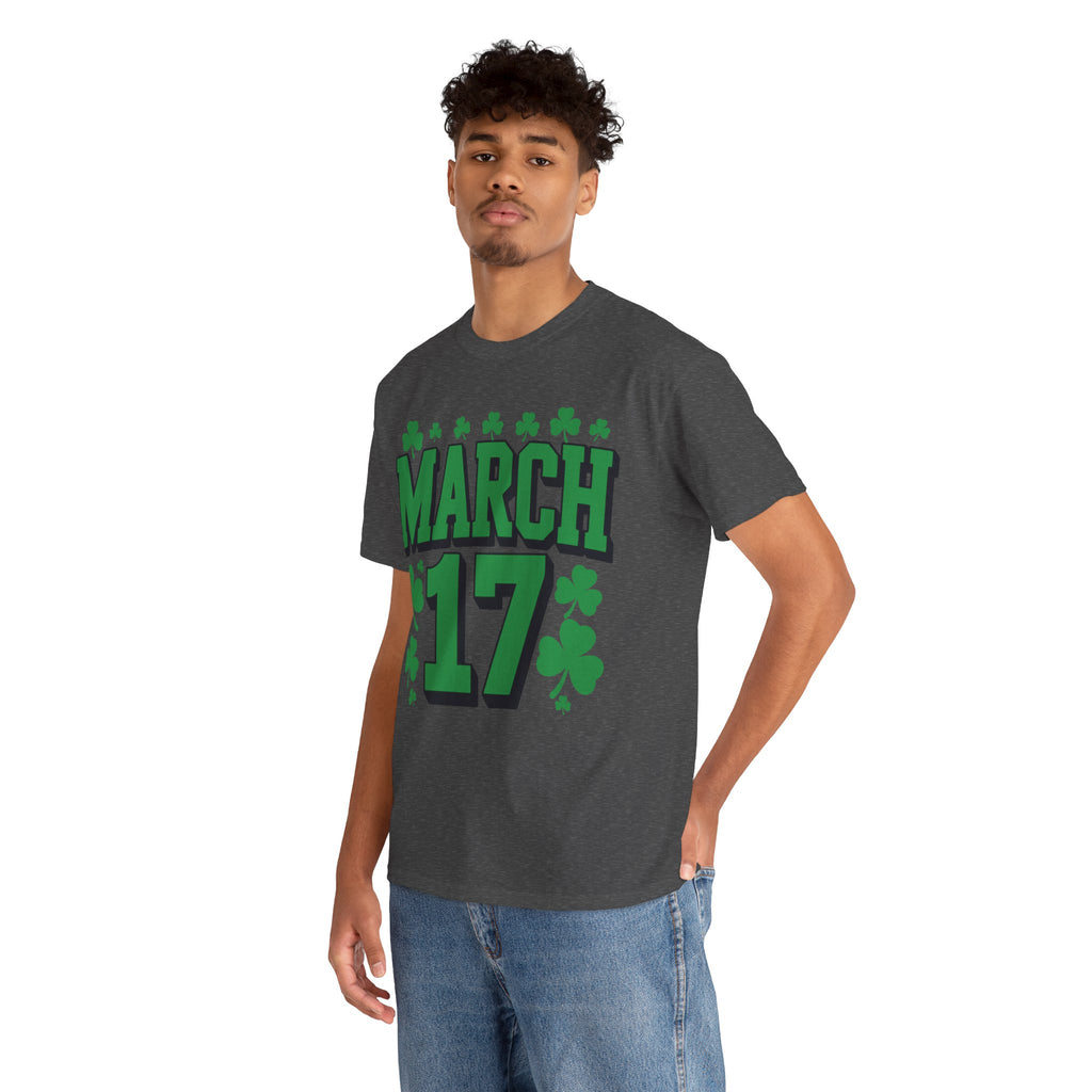 St. Patrick’s Day March 17 Shamrock Unisex Cotton T‑Shirt