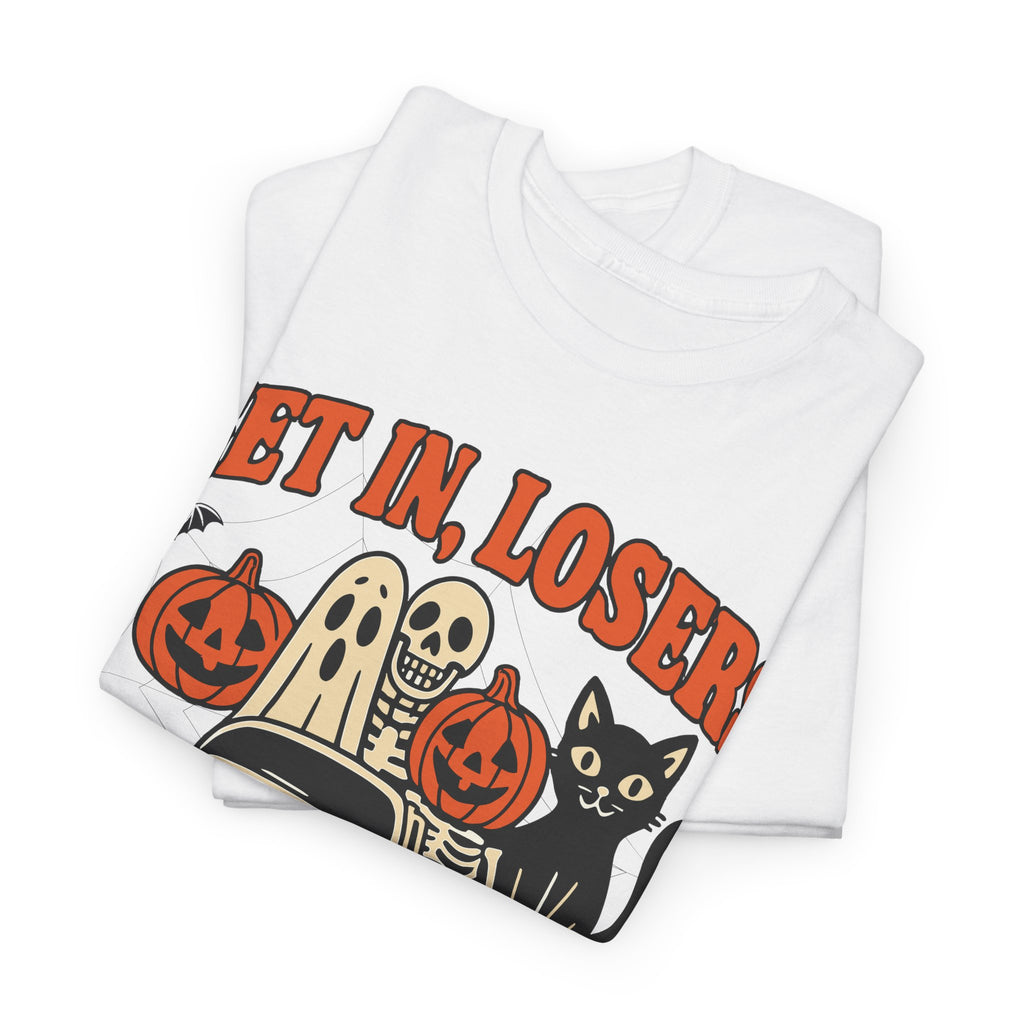 Halloween Skeleton Pumpkin Black Cat Unisex Cotton Tee