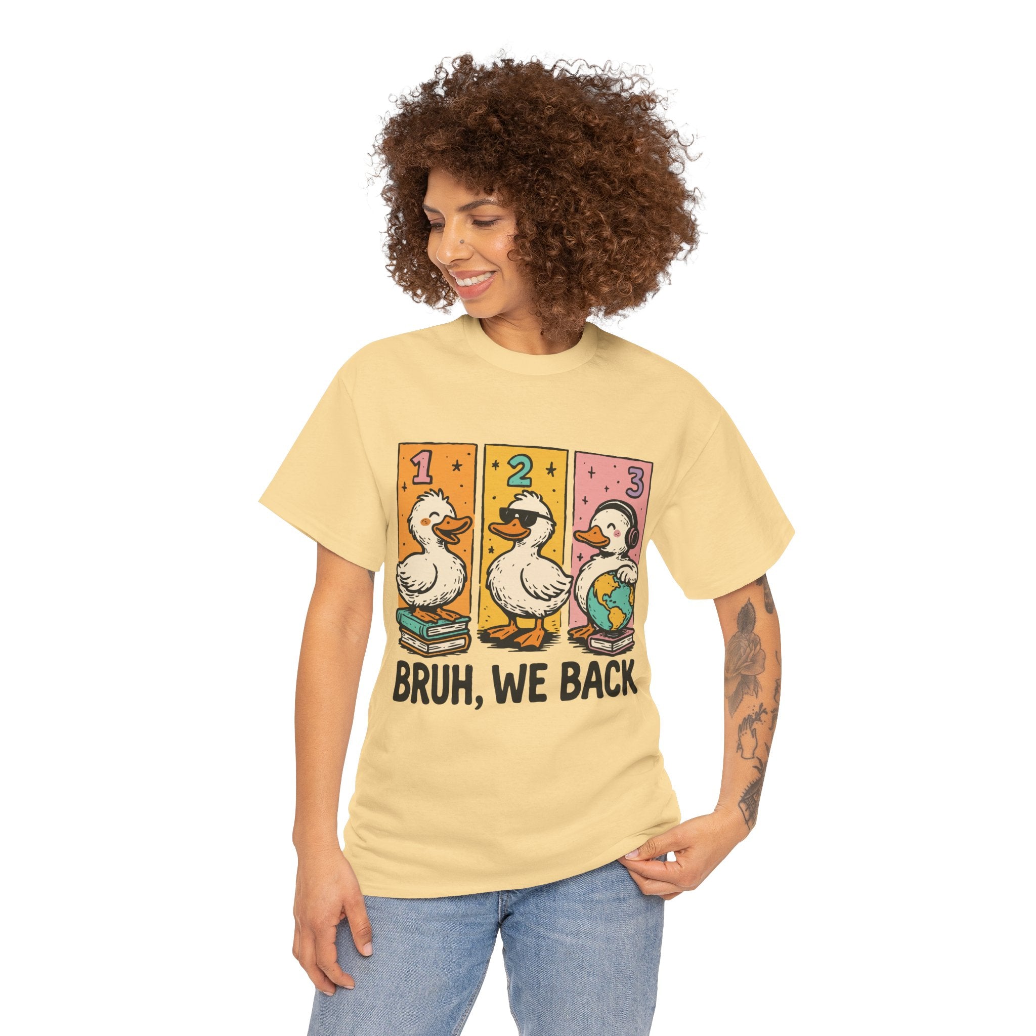 "BRUH WE BACK" Funny Animal Graphic Tee,