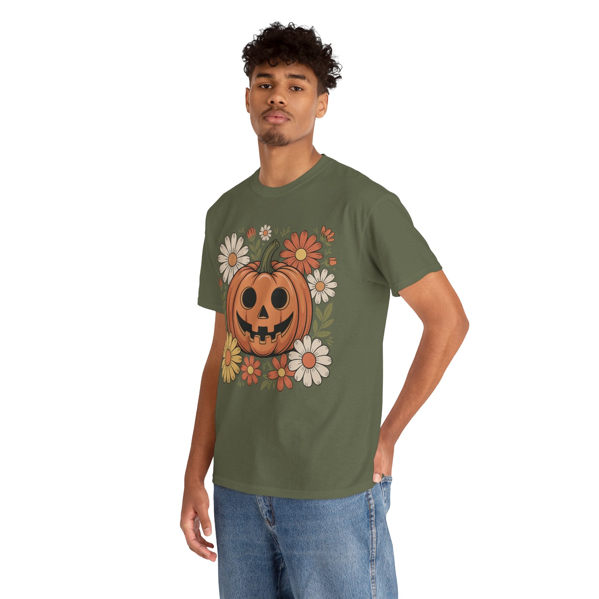 Halloween Pumpkin Unisex Cotton Tee
