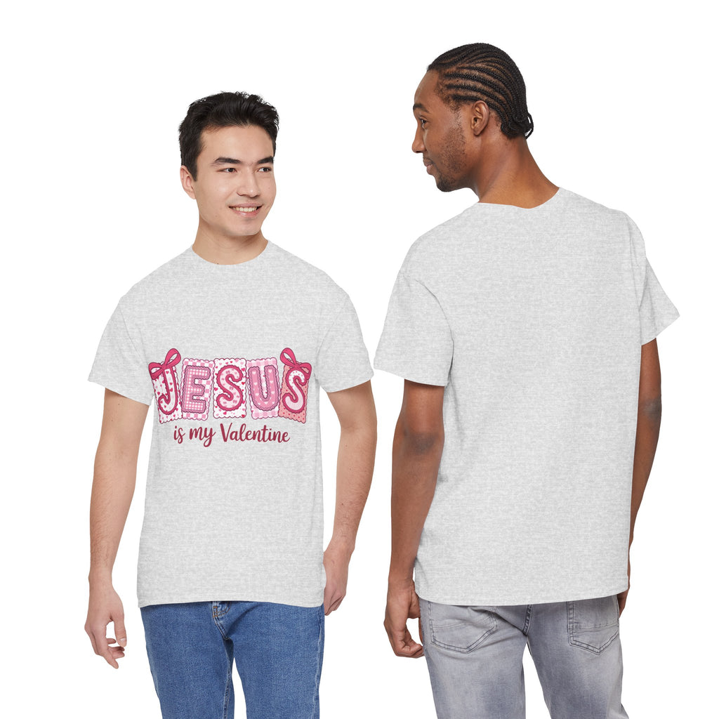 Jesus Is My Valentine T-Shirt — Pink Christian Valentine Unisex Cotton Tee