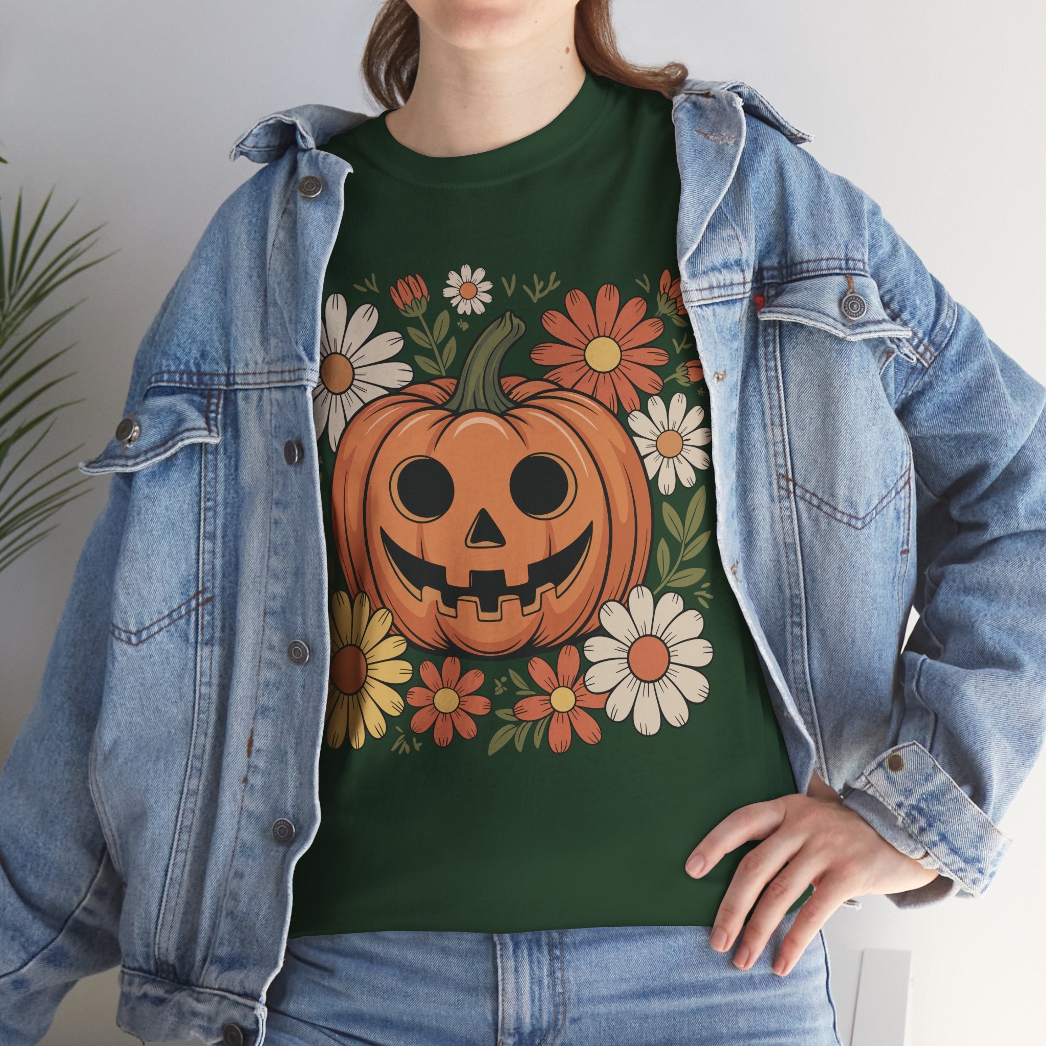 Halloween Pumpkin Unisex Cotton Tee