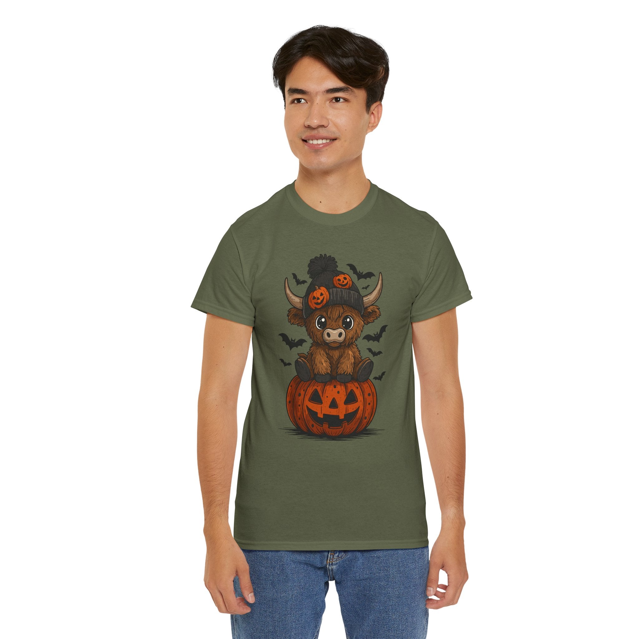 Halloween Cow Unisex Cotton Tshirt