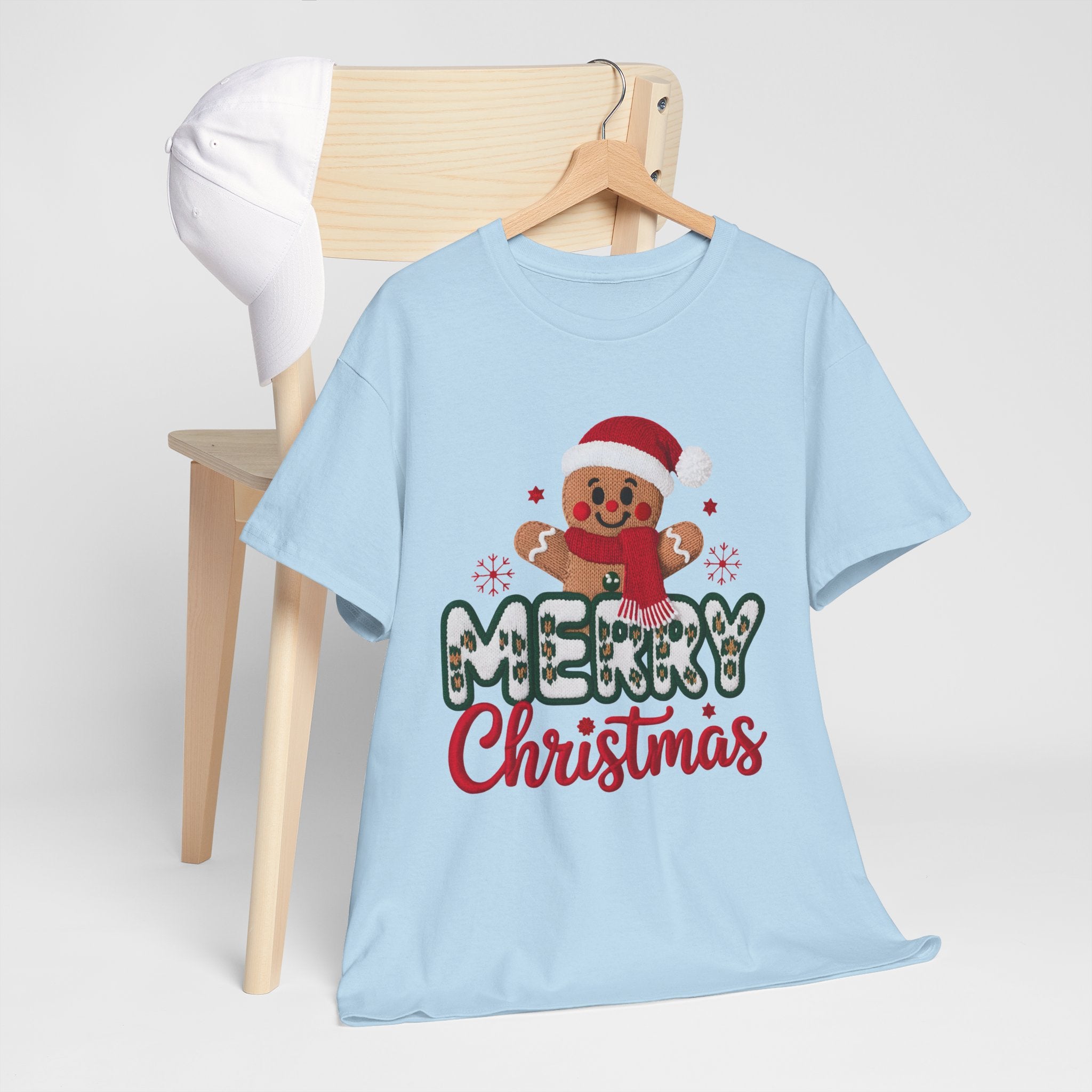 Gingerbread Santa 'Merry Christmas' Unisex Cotton Tee T-Shirt