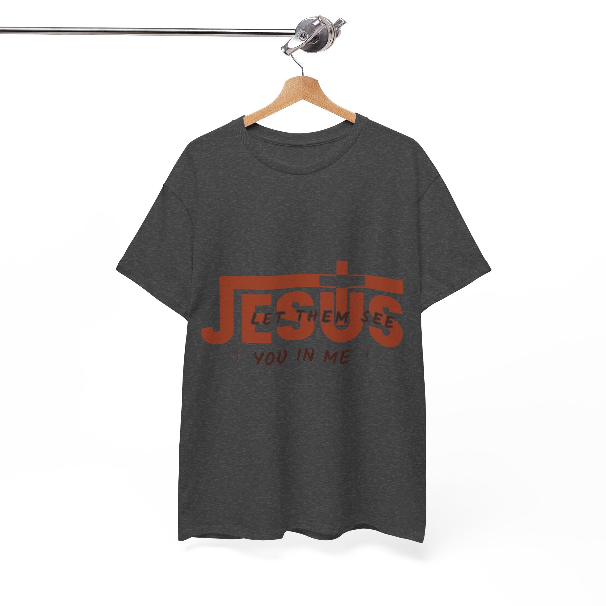 Jesus, Let Them See You in Me T-Shirt — Minimalist Christian Cross Unisex Cotton Tee
