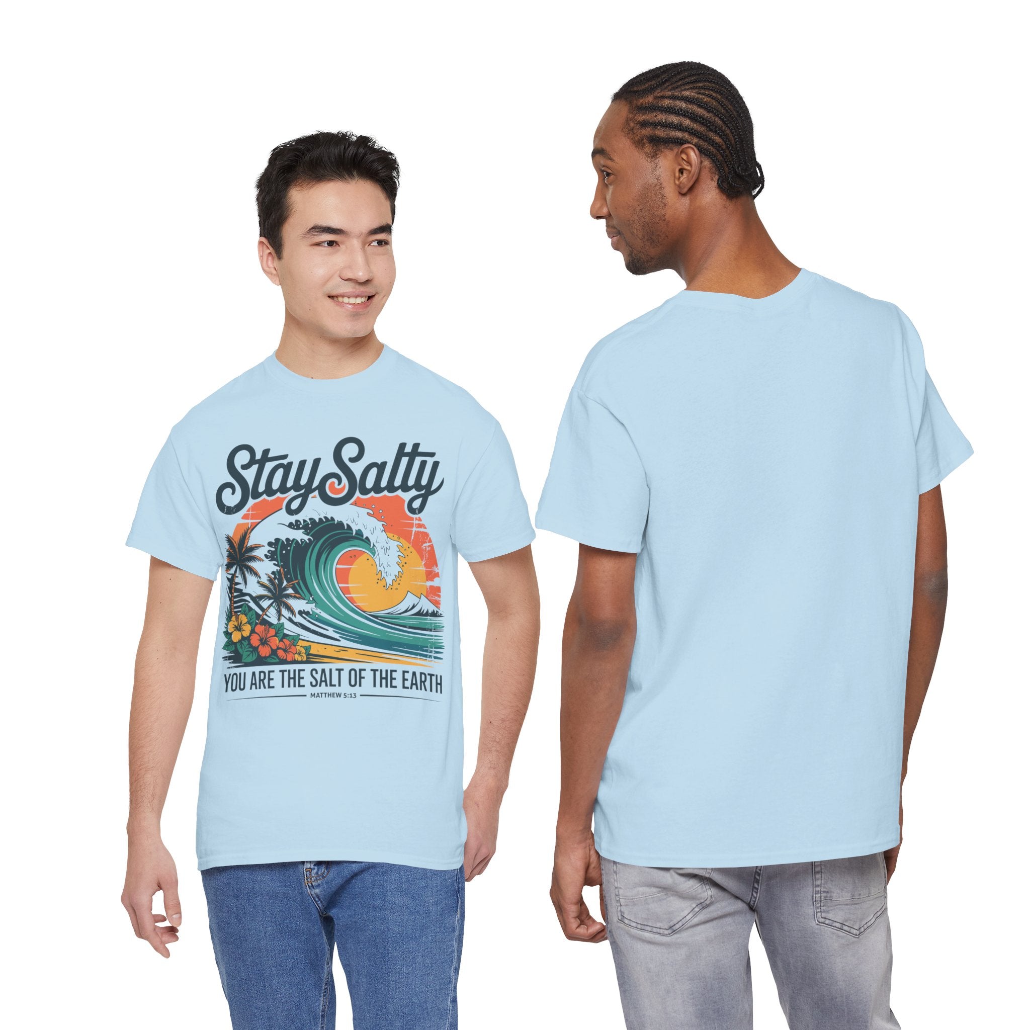Stay Salty Beach Tee — "You are the salt of the earth (Matthew 5:13)"Unisex Cotton Tee