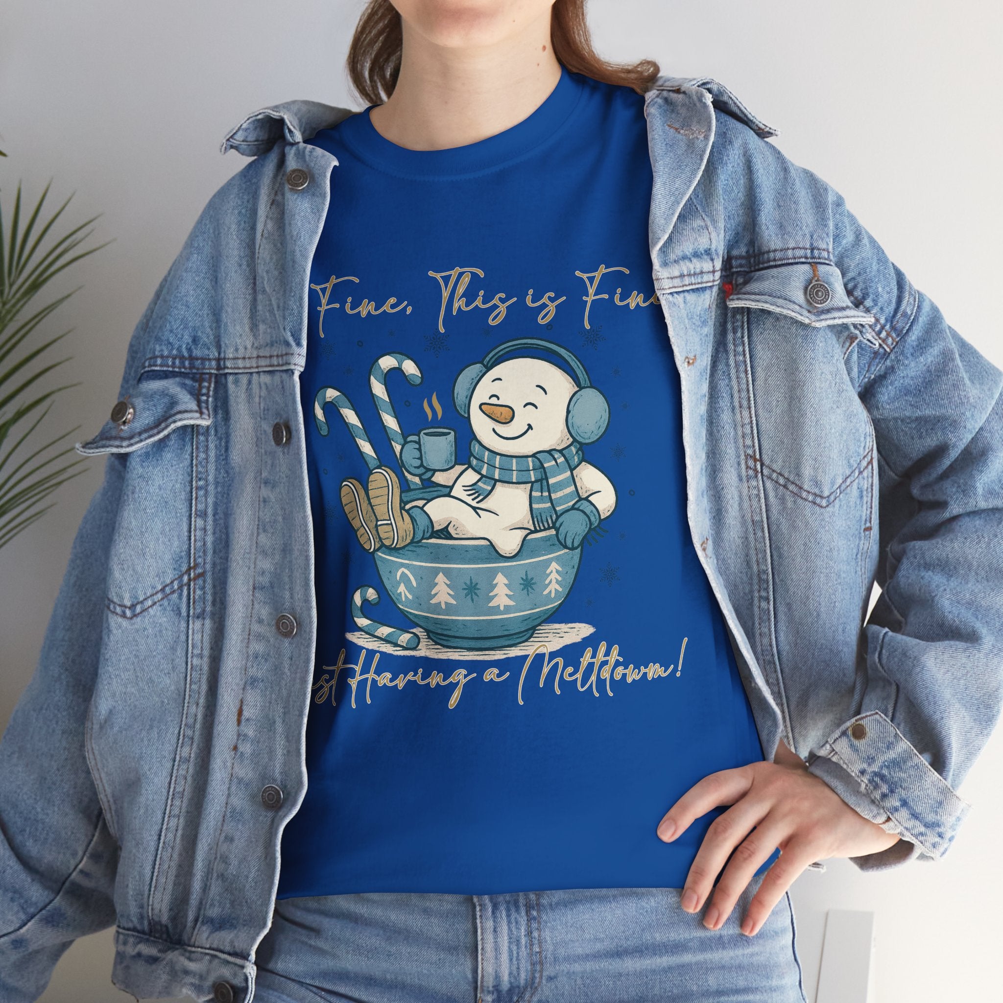 Snowman Hot Cocoa Unisex Cotton Tee