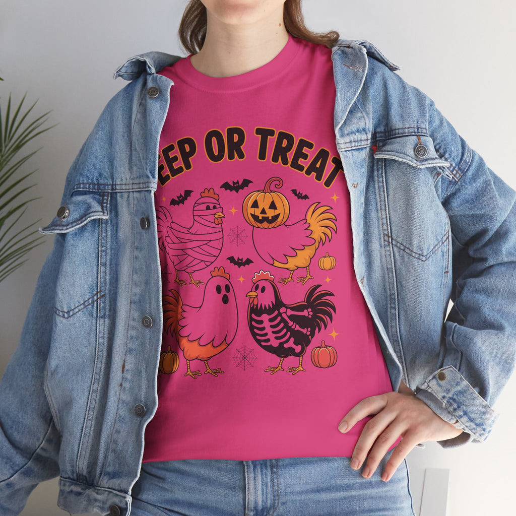 Peep or Treat Halloween Unisex Cotton Tee