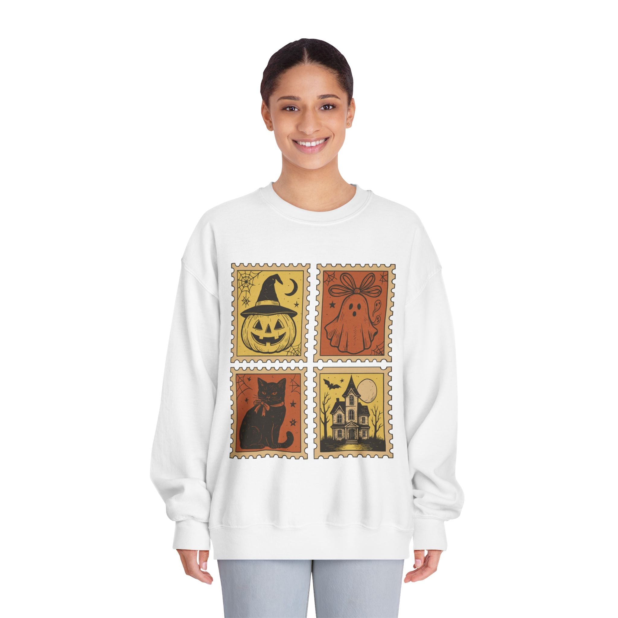 Halloween Vintage Stamp Sweatshirt-Unisex