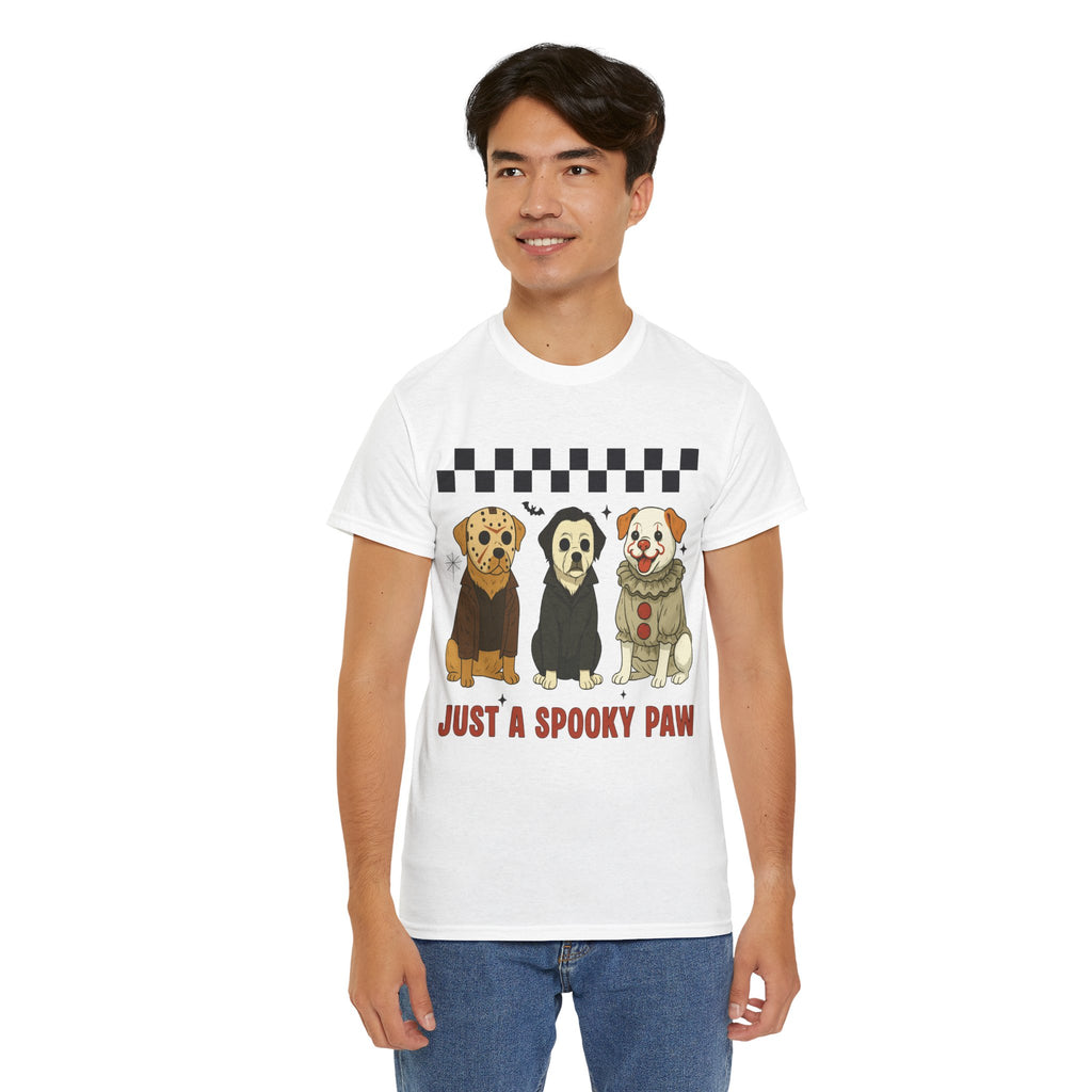 Halloween "Just A Spooky Paw" Unisex Cotton Tee