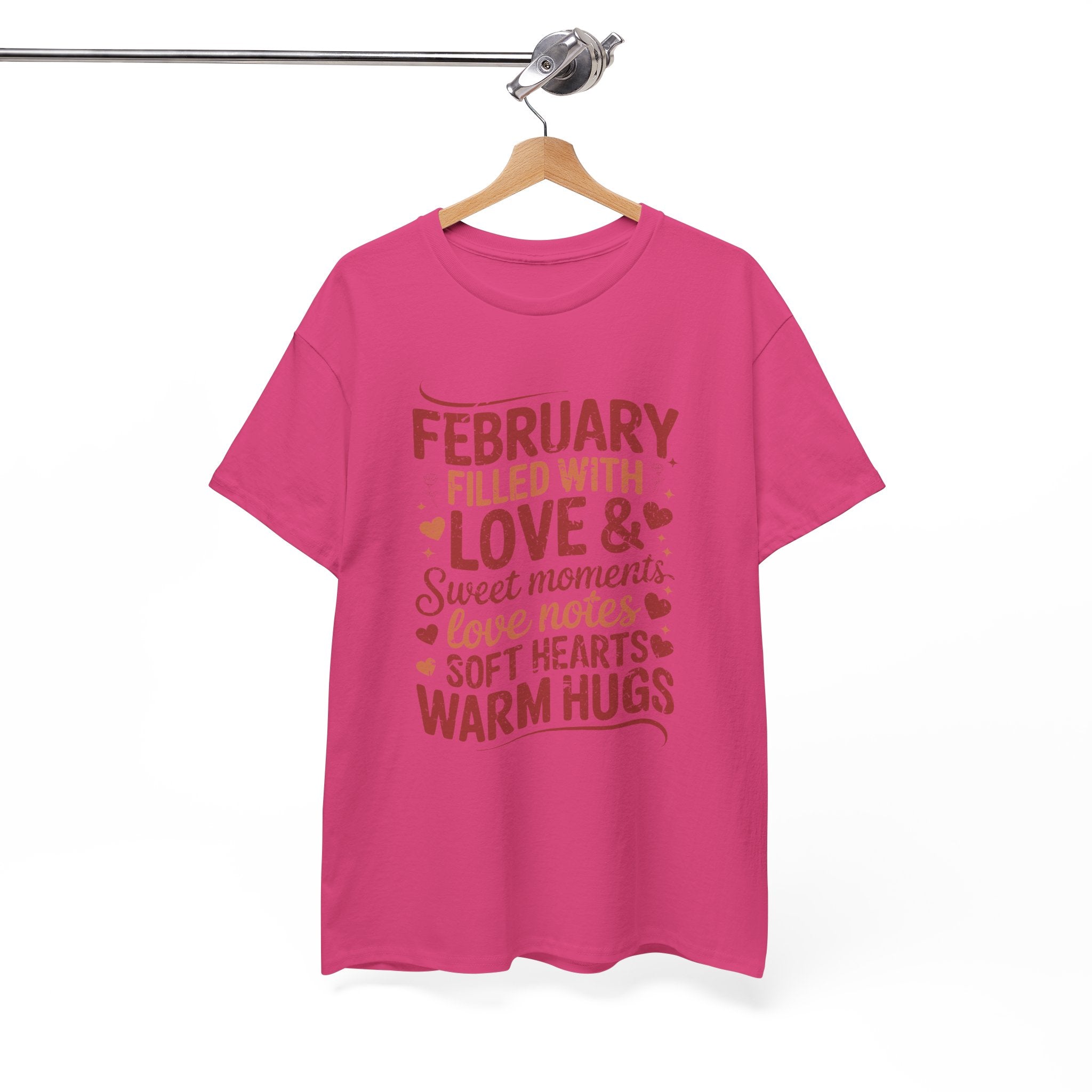 February Filled With Love Tee — Cozy Love Notes Valentine's Unisex Cotton Tshirt