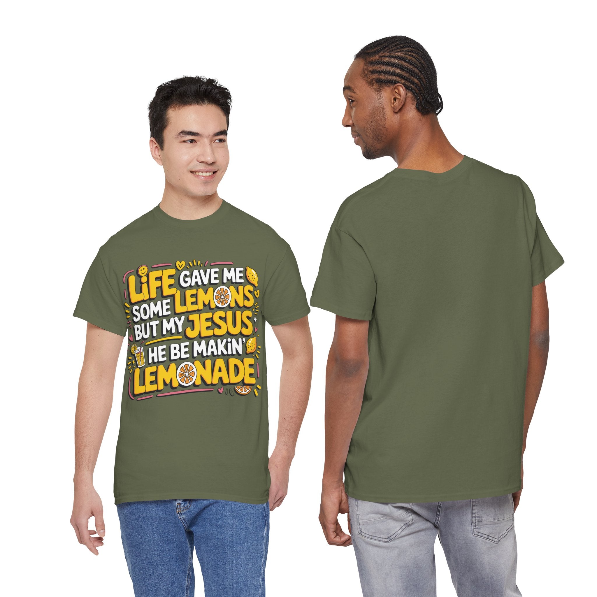 Christian Lemonade T-Shirt — “Life gave me some lemons but my Jesus he be makin’ lemonade”Unisex Cotton Tee