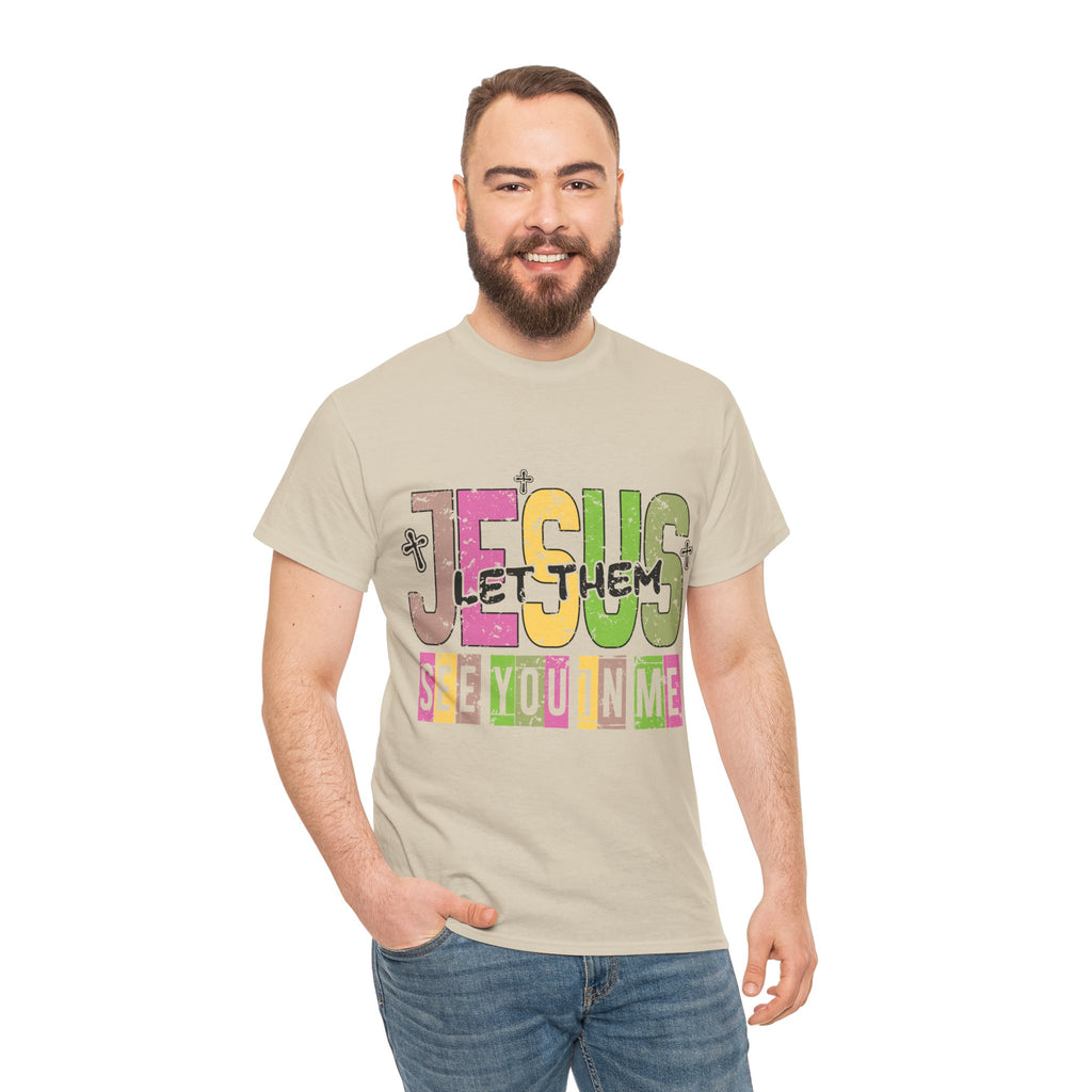 Jesus ‘See You In Me’ Distressed Pastel Unisex Cotton T-Shirt