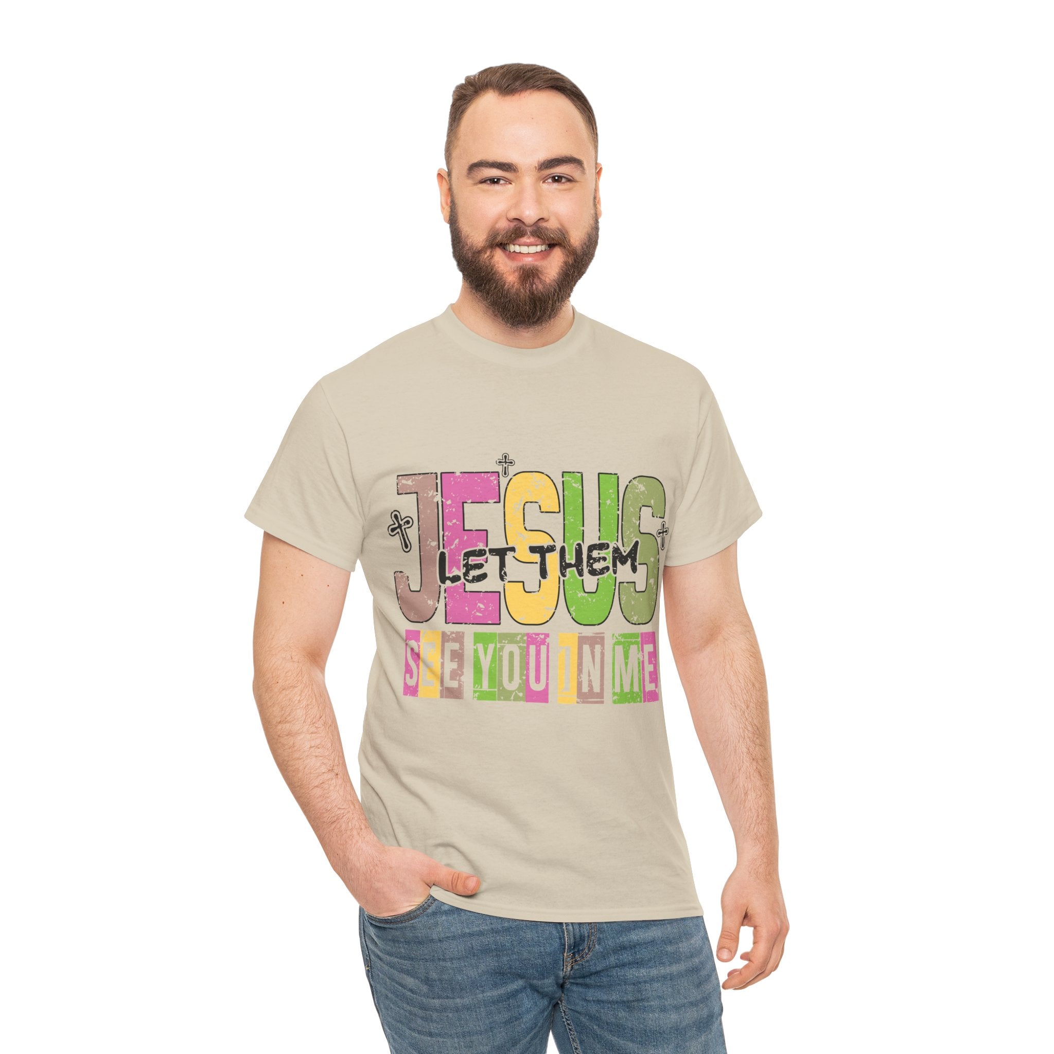 Jesus ‘See You In Me’ Distressed Pastel Unisex Cotton T-Shirt
