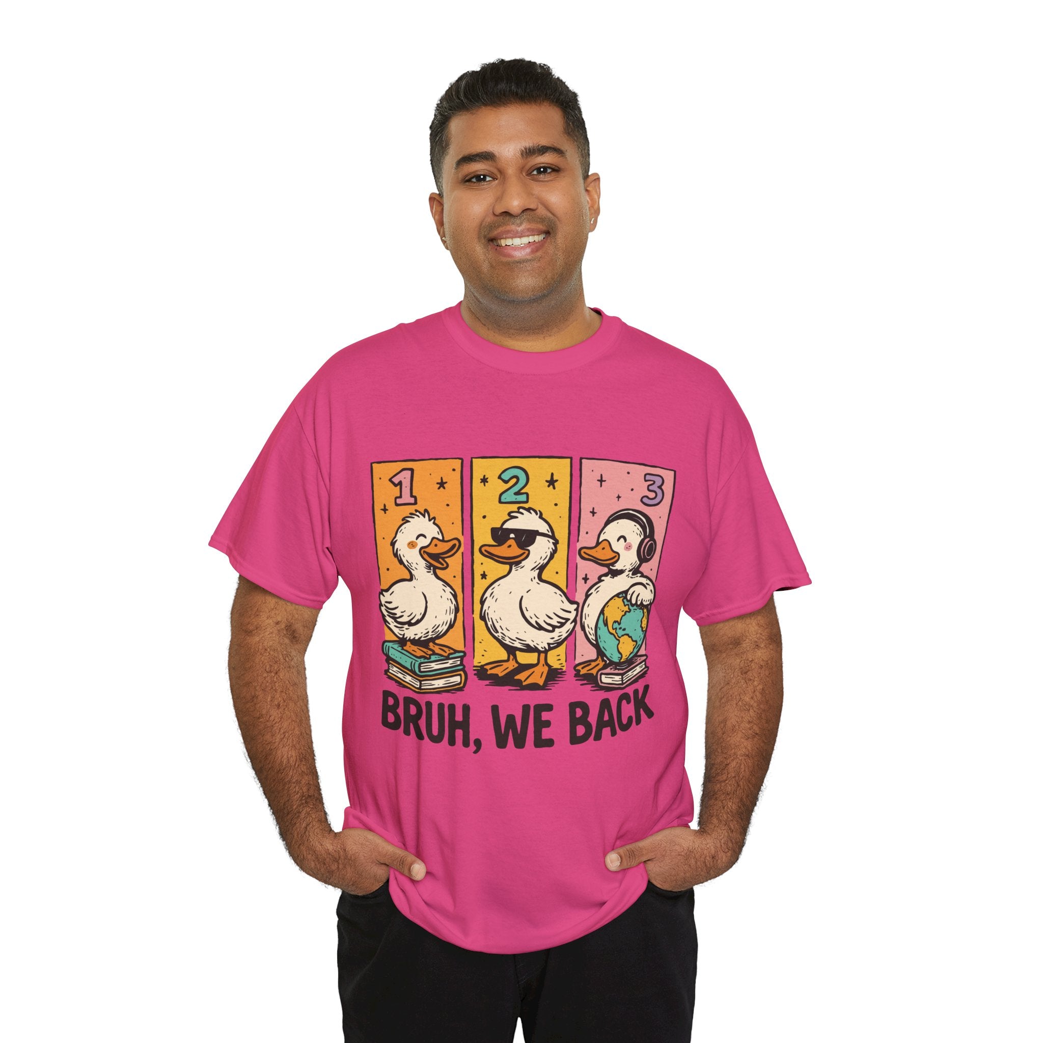 "BRUH WE BACK" Funny Animal Graphic Tee,