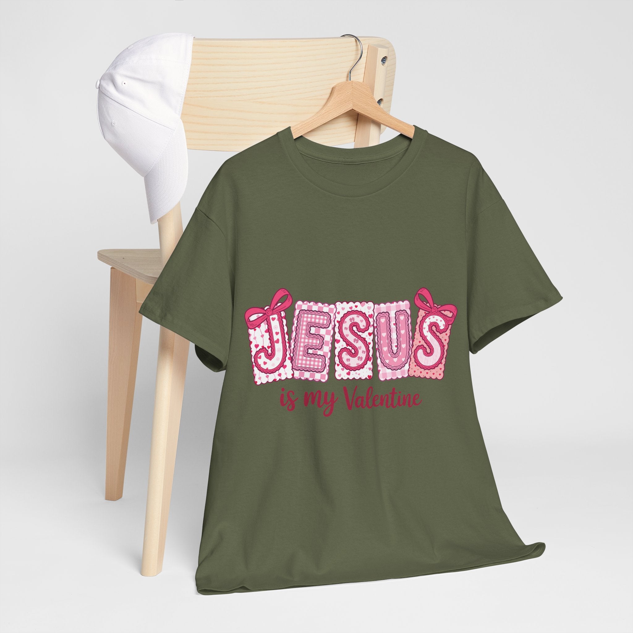 Jesus Is My Valentine T-Shirt — Pink Christian Valentine Unisex Cotton Tee