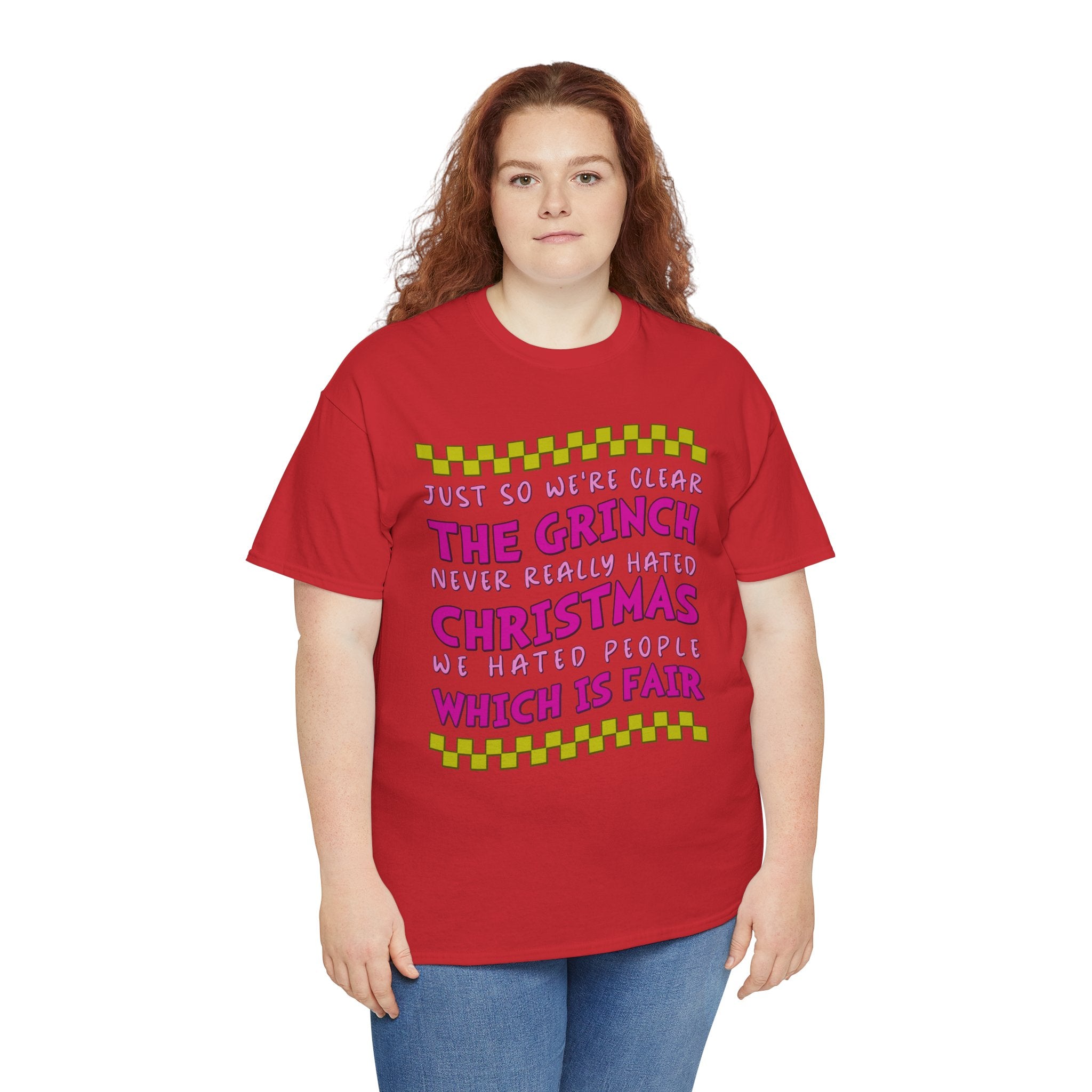 Grinch Never Hated Christmas Funny Unisex Cotton Tee