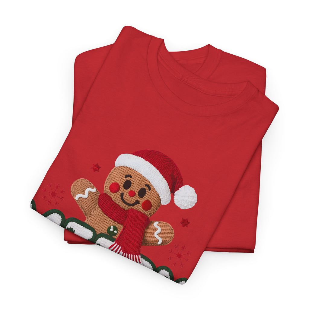 Gingerbread Santa 'Merry Christmas' Unisex Cotton Tee T-Shirt