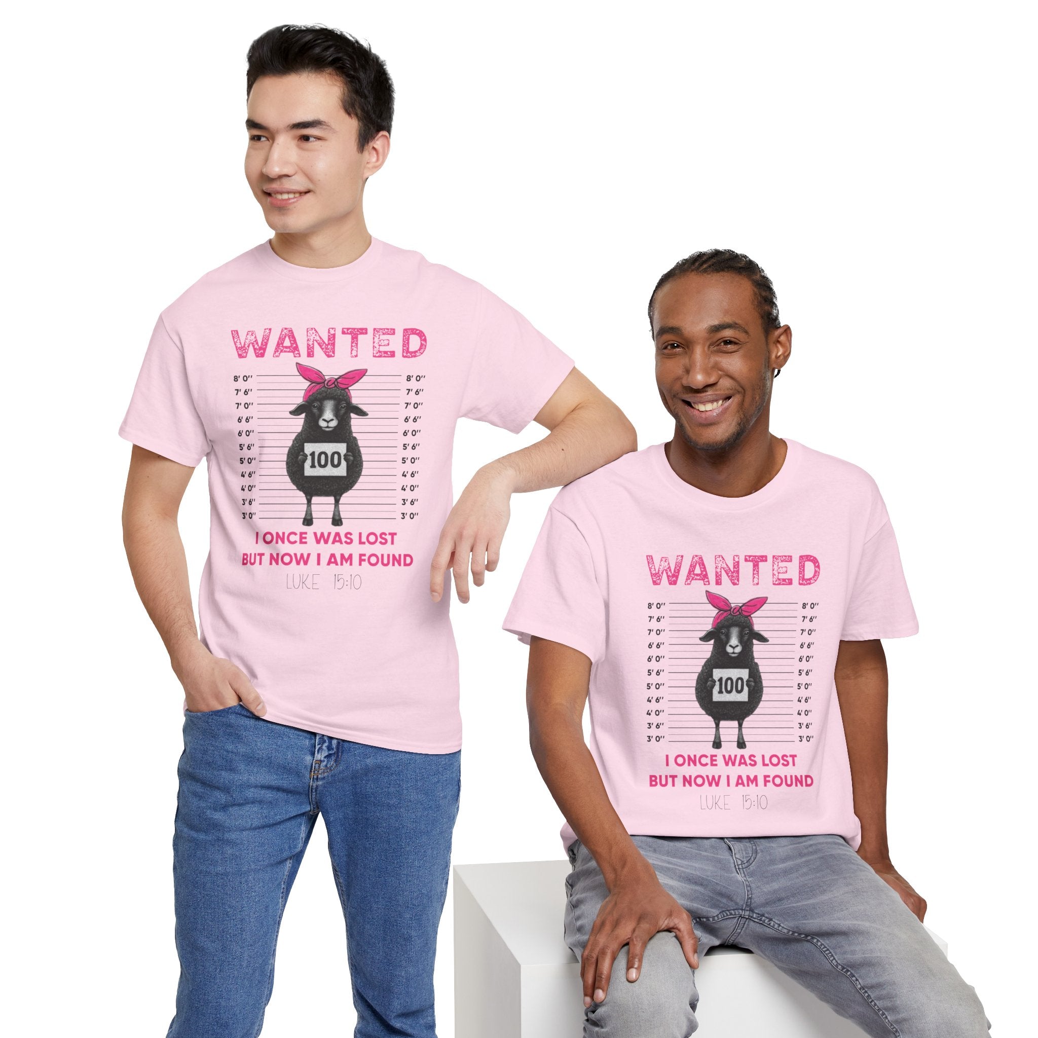 WANTED Black Sheep 'I Once Was Lost But Now I Am Found' Unisex Cotton T-Shirt