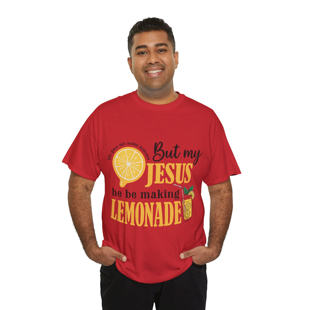 Jesus Lemonade Tee — Lemon Slice & Glass Graphic Christian Unisex Cotton T-Shirt