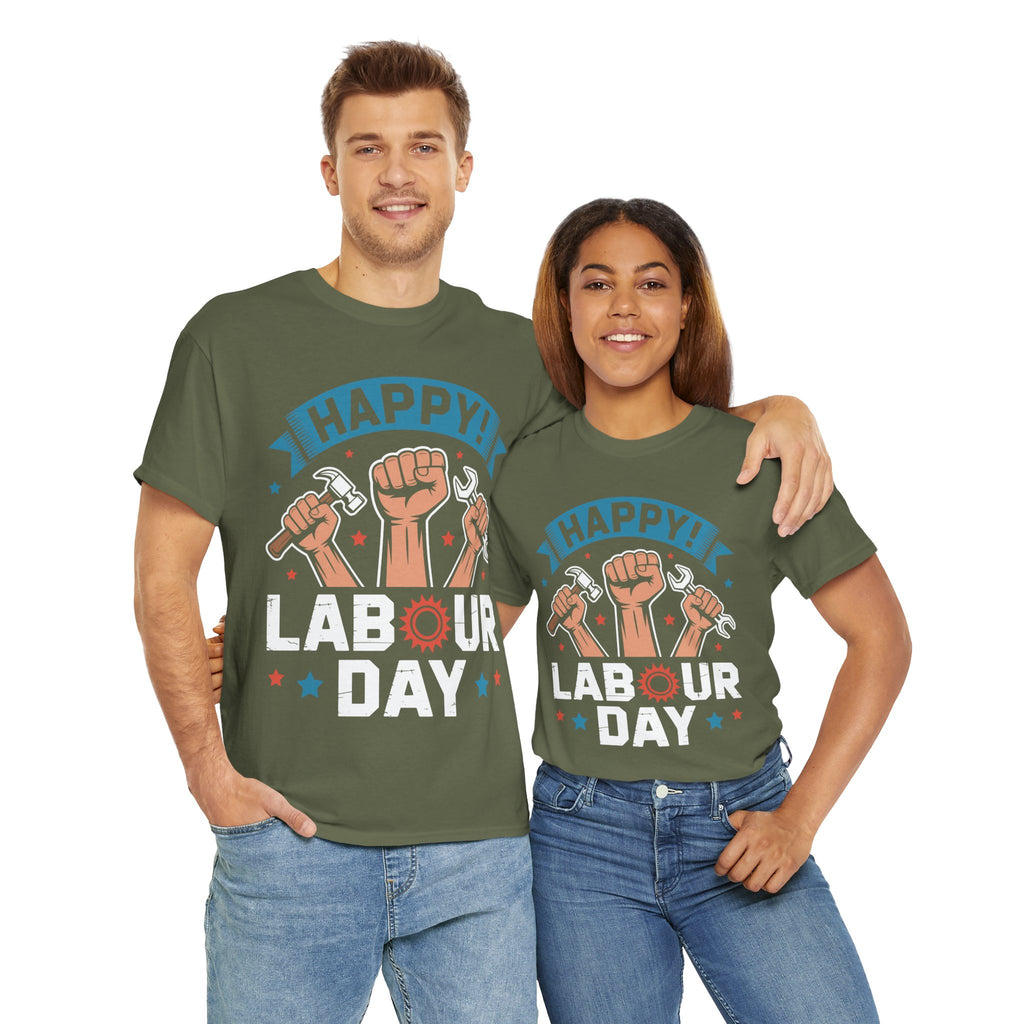 Happy US Labour Day Unisex Heavy Cotton T-Shirt