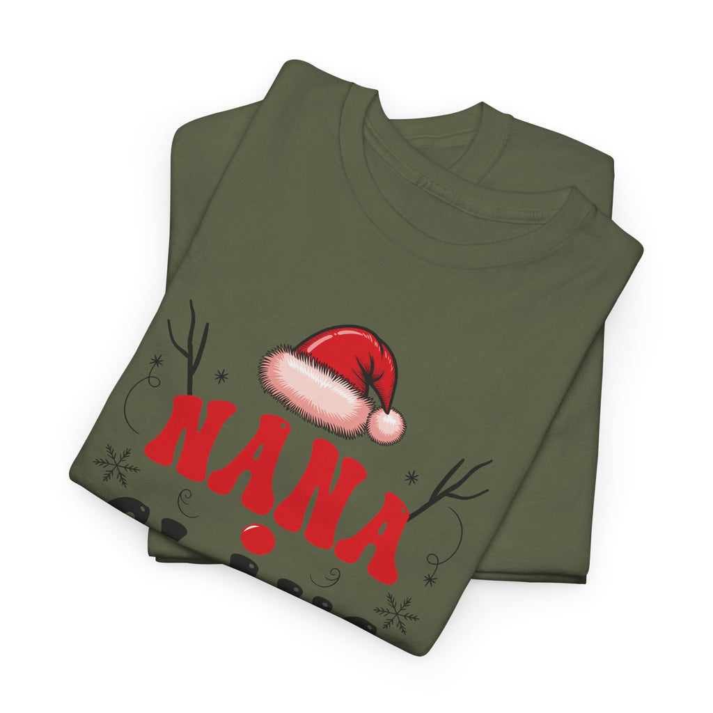 Nana Christmas T-Shirt — Santa Hat & Elf Boots Holiday Unisex Cotton Tee