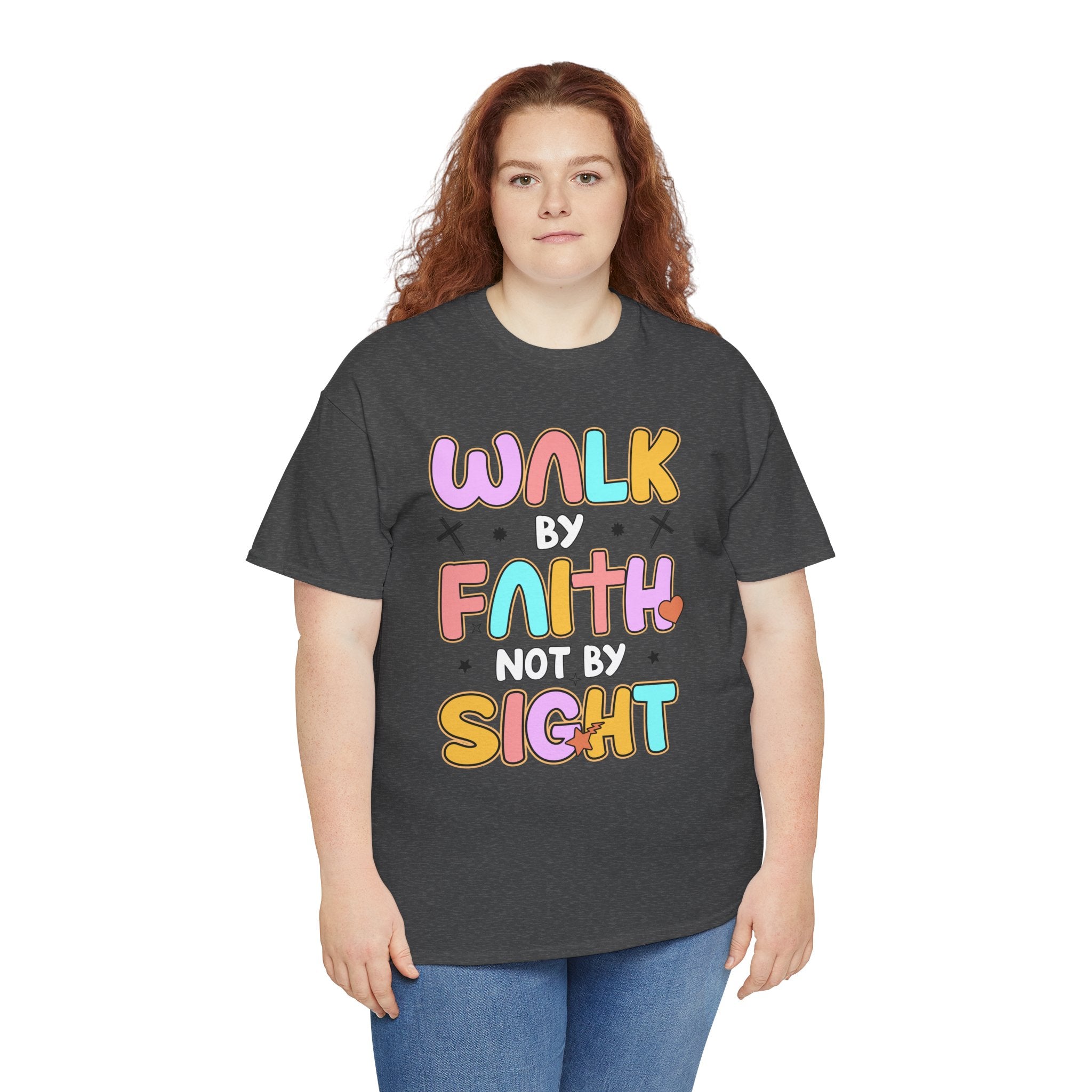 Walk by Faith Not by Sight T-Shirt — Pastel Christian Faith Unisex Cotton Tee
