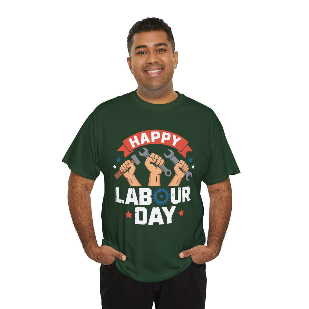 Happy US Labour Day Unisex Heavy Cotton T-Shirt