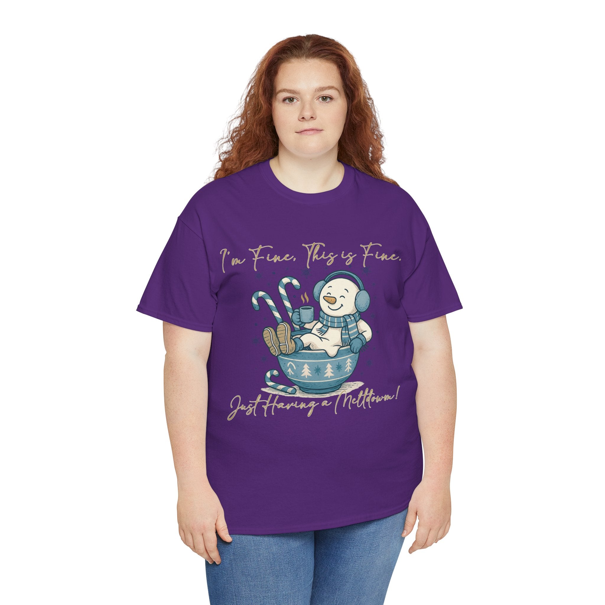 Snowman Hot Cocoa Unisex Cotton Tee