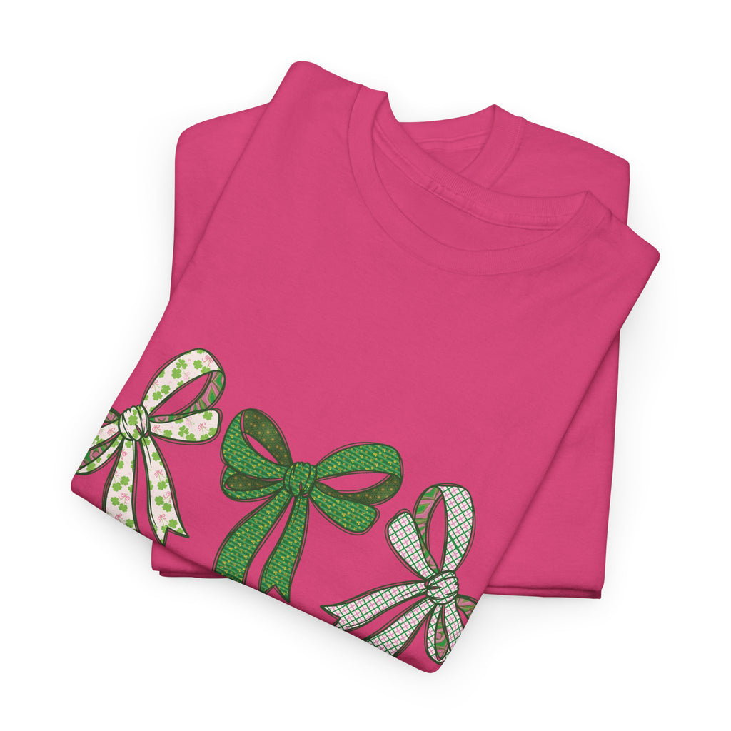 Not Lucky Simply Blessed Tee — Romans 4:7-8 Green Bow Christian Unisex Cotton T-Shirt