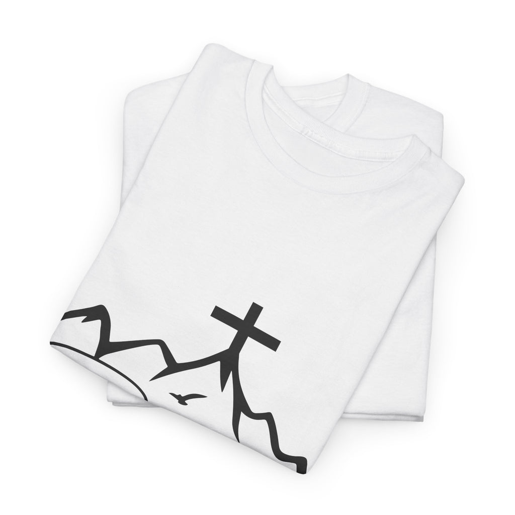 Spirit Lead Me Christian T‑Shirt — Minimalist Cross Unisex Cotton Tee
