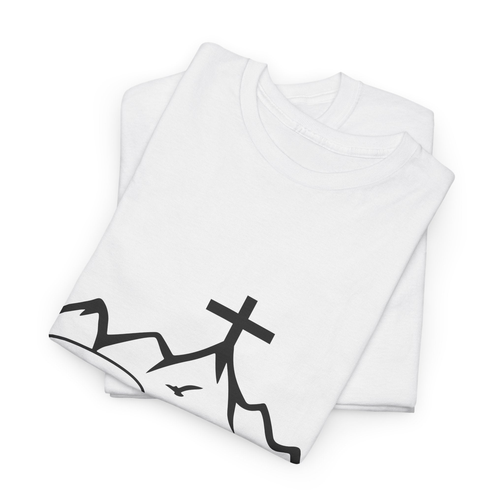 Spirit Lead Me Christian T‑Shirt — Minimalist Cross Unisex Cotton Tee