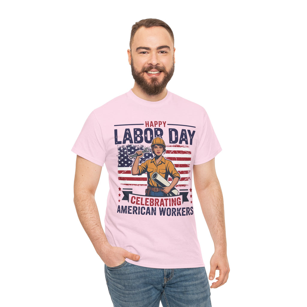 Happy US Labour Day T-Shirt - Unisex Heavy Cotton Tee