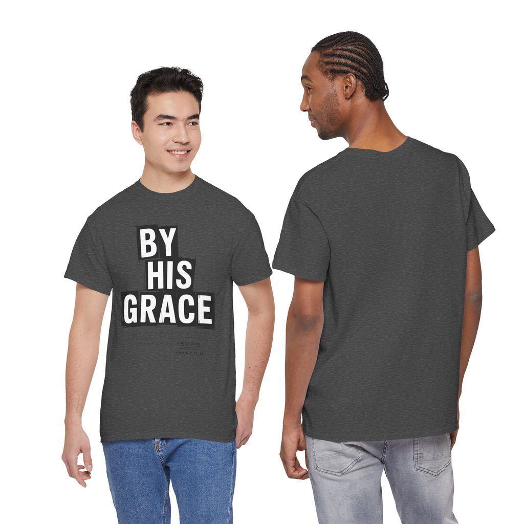 By His Grace tee — Minimalist Faith Christian Unisex Cotton T-Shirt