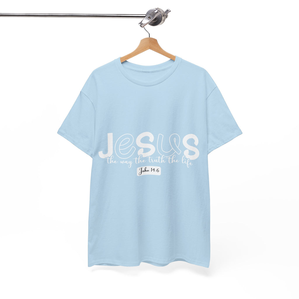 John 14:6 Christian Tee — Minimalist Script Faith T-Shirt