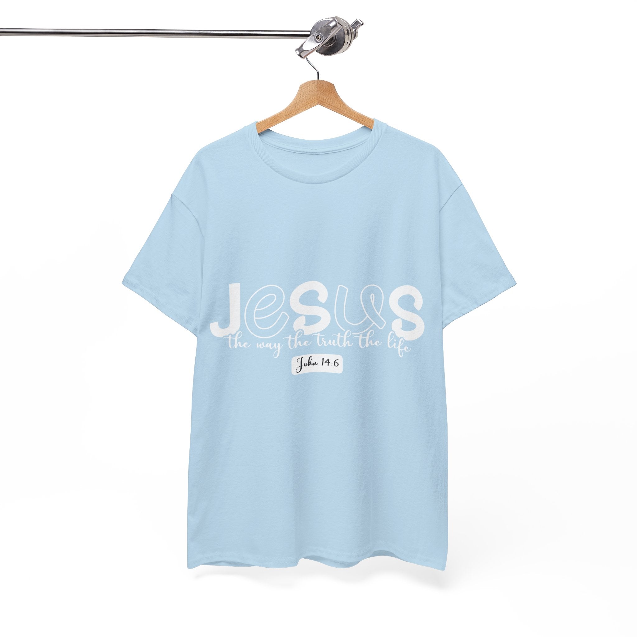 John 14:6 Christian Tee — Minimalist Script Faith T-Shirt