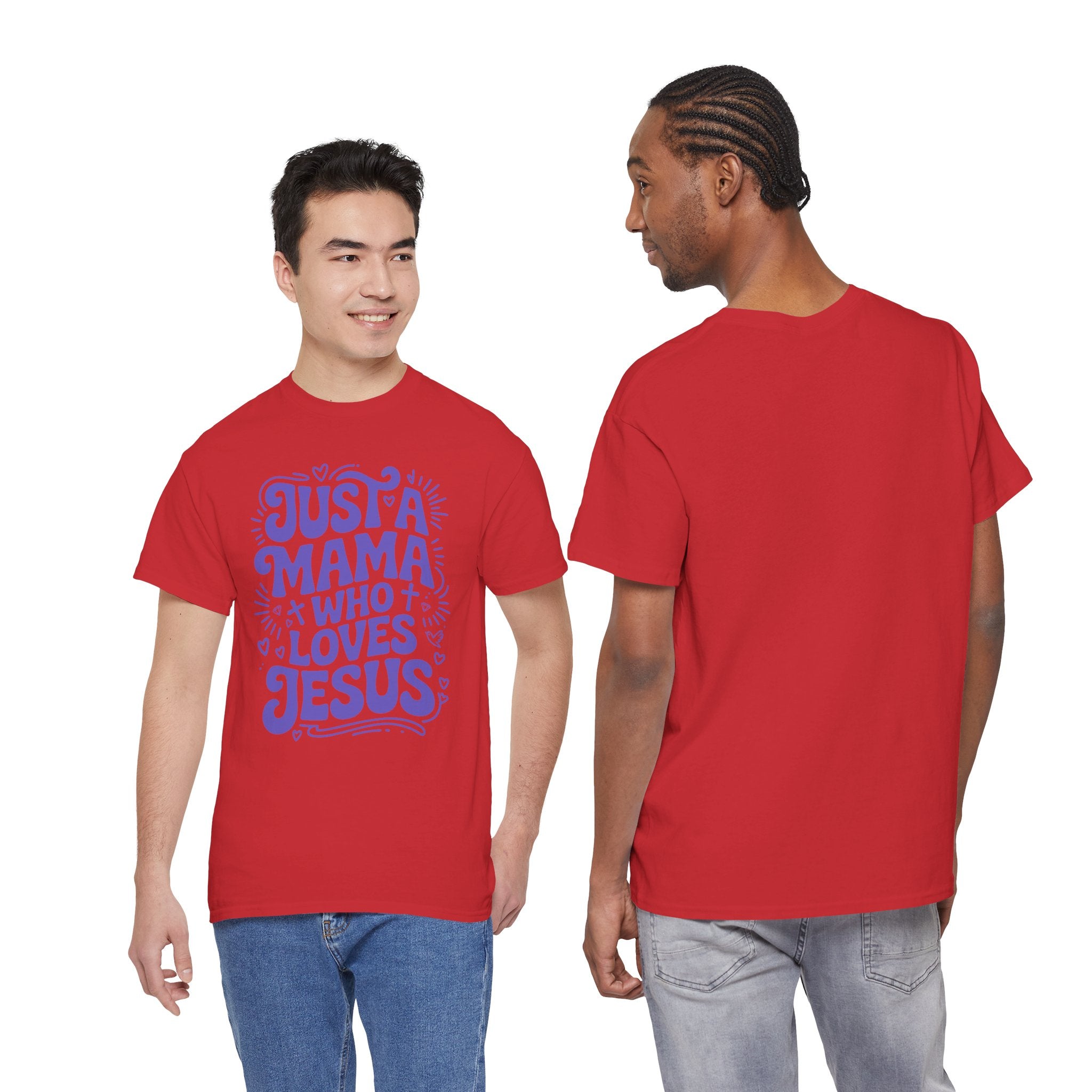 Mama Who Loves Jesus T-Shirt — Bright Green Bubbly Faith Unisex Cotton Tee