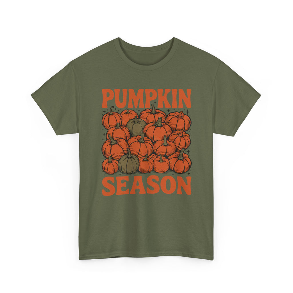 Pumpkin Season Tee — Fall Pumpkin Pile Unisex Cotton Tee