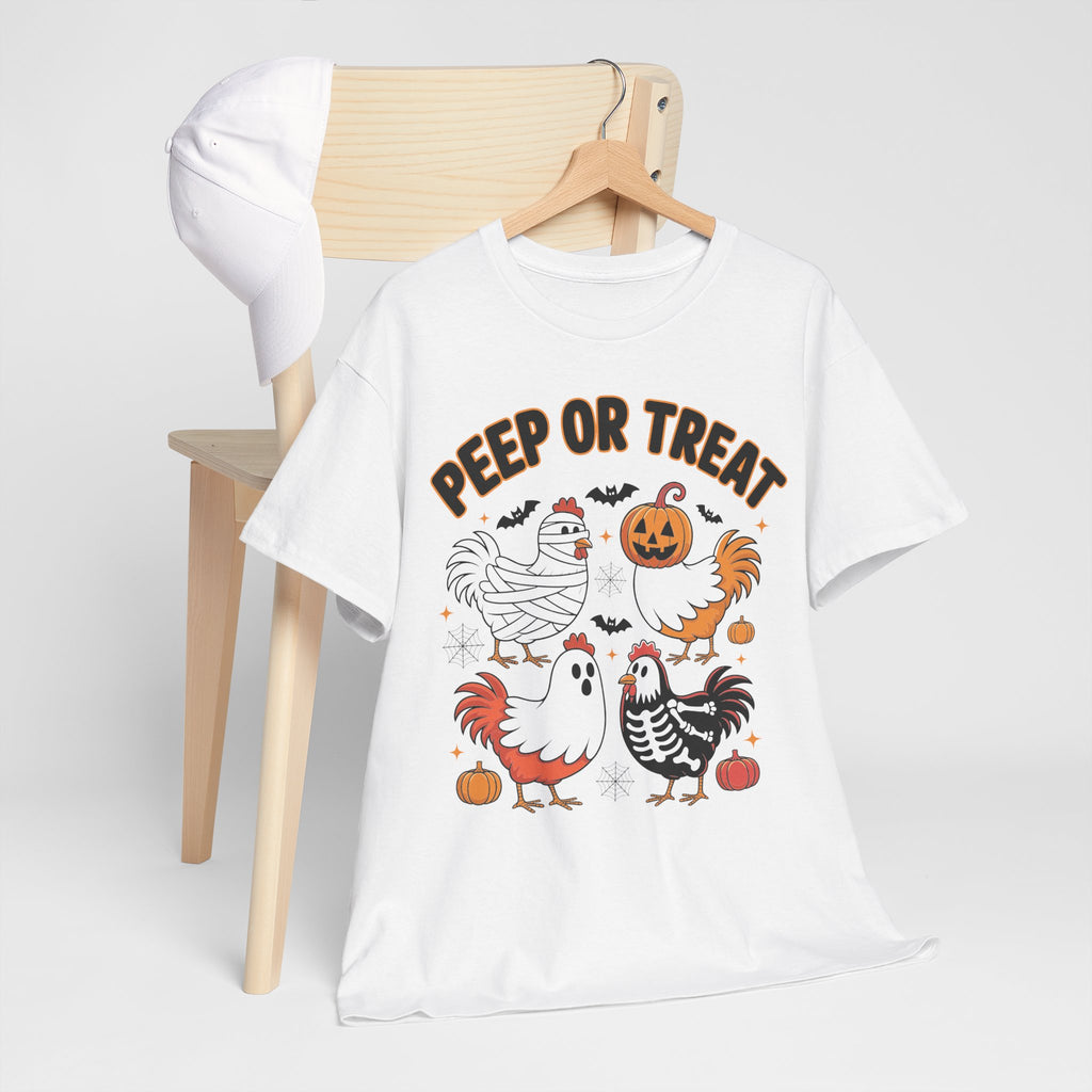 Peep or Treat Halloween Unisex Cotton Tee