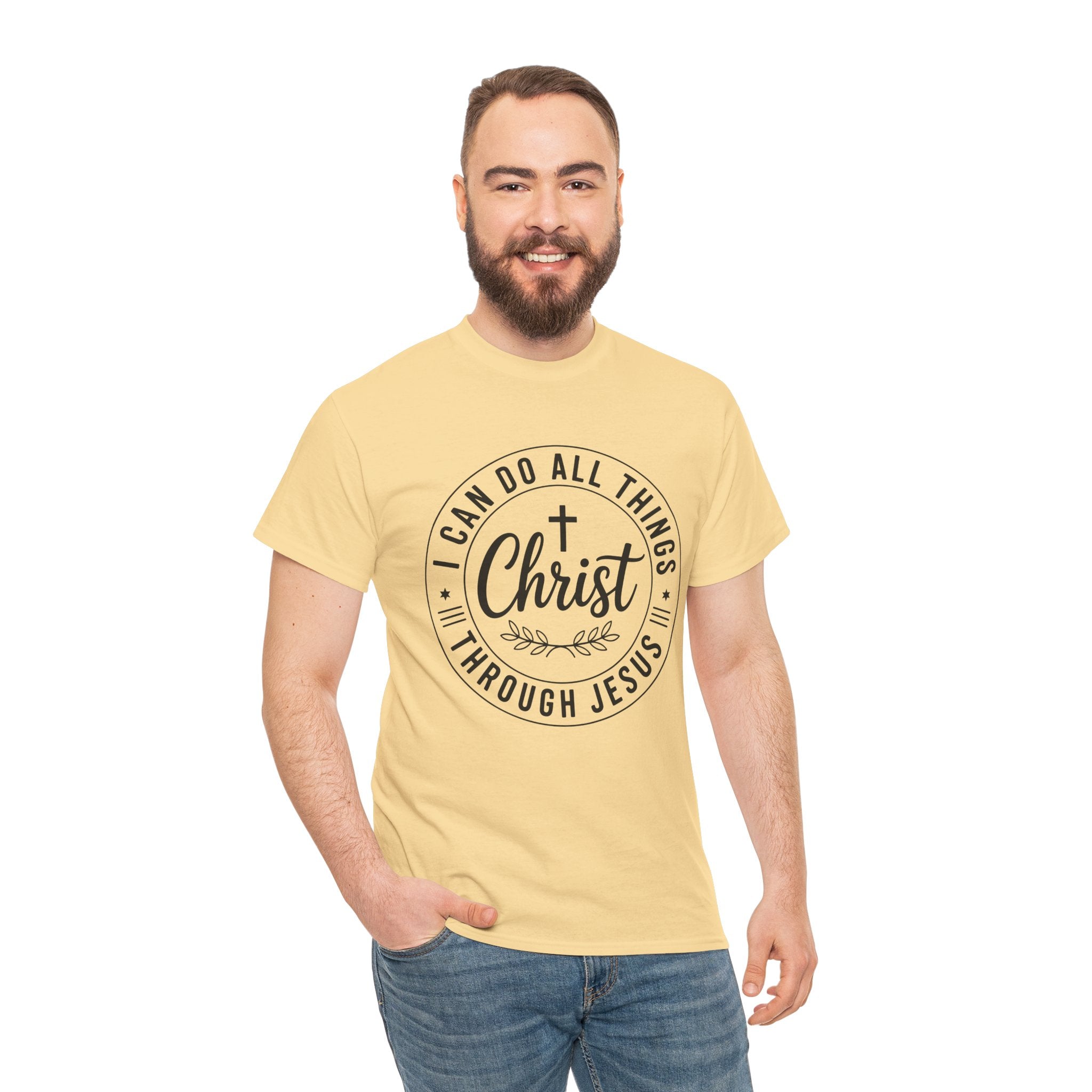 I can do All Things Through Christ Unisex Heavy Cotton Tee