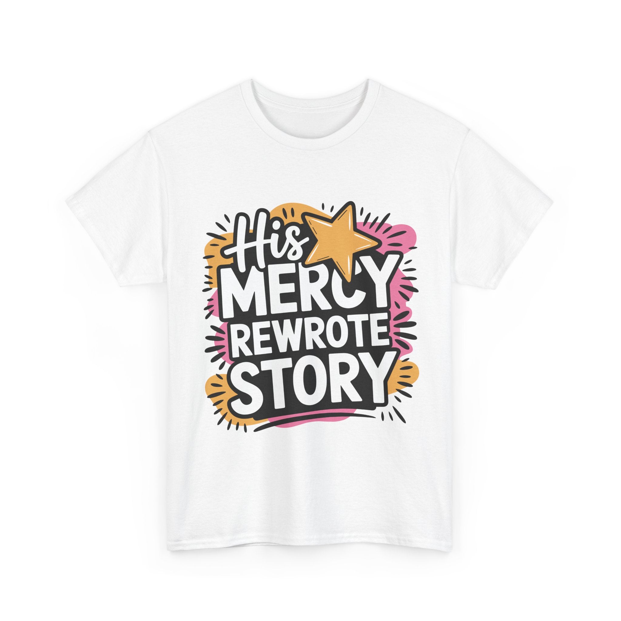 His Mercy Rewrote My Story Tee — Retro Christian Graphic T-Shirt