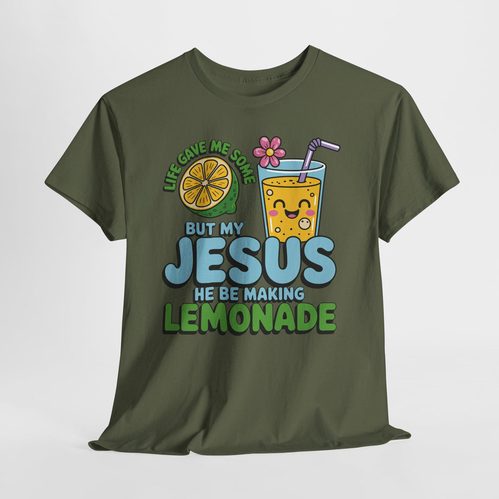 Christian Lemonade T‑Shirt — "Life Gave Me Some Lemons, My Jesus Makes Lemonade"Unisex Cotton Tee